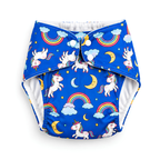 BIOBUBS Reusable Cloth Diaper for Baby, Washable & Waterproof Cloth Nappy, Breathable Baby Diaper, Unicorn Rainbow Moon Print Print Name: Unicorn Rainbow Moon Print