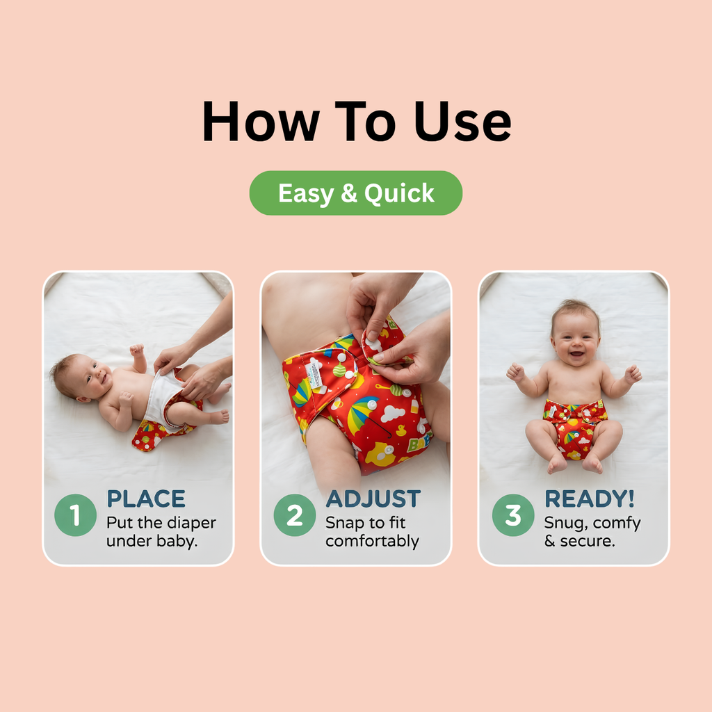 BIOBUBS Reusable Cloth Diaper for Baby, Washable & Waterproof Cloth Nappy, Breathable Baby Diaper, Unicorn Rainbow Moon Print Print Name: Unicorn Rainbow Moon Print